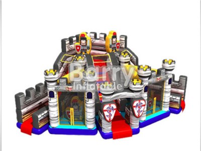 High Quality Commercial Use Portable Inflatable Fun City With Slide BY-IP-063